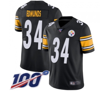 Nike Steelers #34 Terrell Edmunds Black Team Color Men's Stitched NFL 100th Season Vapor Limited Jersey
