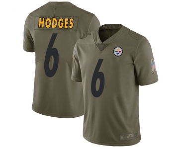 Nike Steelers #6 Devlin Hodges Olive Men's Stitched NFL Limited 2017 Salute To Service Jersey