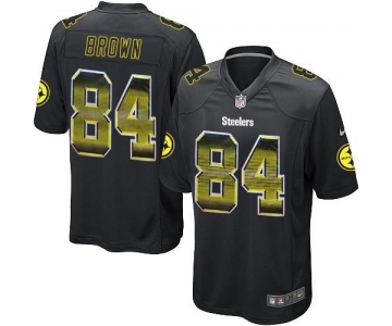 Nike Steelers #84 Antonio Brown Black Team Color Men's Stitched NFL Limited Strobe Jersey