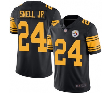 Steelers #24 Benny Snell Jr. Black Men's Stitched Football Limited Rush Jersey