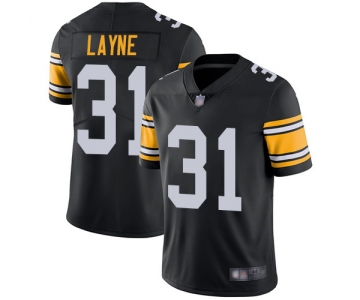 Steelers #31 Justin Layne Black Alternate Men's Stitched Football Vapor Untouchable Limited Jersey