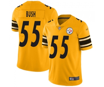 Steelers #55 Devin Bush Gold Men's Stitched Football Limited Inverted Legend Jersey