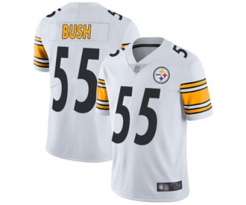 Steelers #55 Devin Bush White Men's Stitched Football Vapor Untouchable Limited Jersey