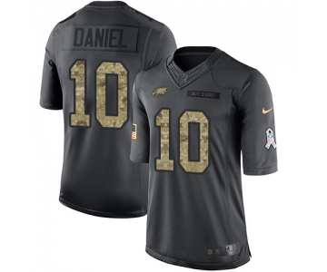 Men's Philadelphia Eagles #10 Chase Daniel Black Anthracite 2016 Salute To Service Stitched NFL Nike Limited Jersey
