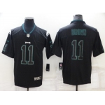 Men's Philadelphia Eagles #11 A. J. Brown Lights Out Black Color Rush Limited Stitched Jersey