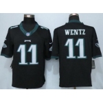 Men's Philadelphia Eagles #11 Carson Wentz Black Alternate NFL Nike Limited Jersey