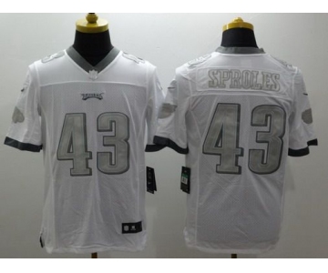Men's Philadelphia Eagles #43 Darren Sproles White Platinum NFL Nike Limited Jersey