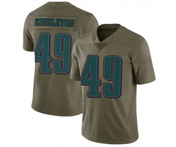 Men's Philadelphia Eagles #49 Alex Singleton Green Limited 2017 Salute to Service Nike Jersey