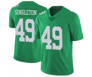 Men's Philadelphia Eagles #49 Alex Singleton Green Limited Vapor Untouchable Nike Jersey