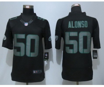 Men's Philadelphia Eagles #50 Kiko Alonso Black Impact NFL Nike Limited Jersey