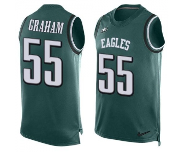 Men's Philadelphia Eagles #55 Brandon Graham Midnight Green Hot Pressing Player Name & Number Nike NFL Tank Top Jersey
