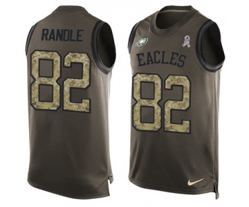 Men's Philadelphia Eagles #82 Rueben Randle Green Salute to Service Hot Pressing Player Name & Number Nike NFL Tank Top Jersey