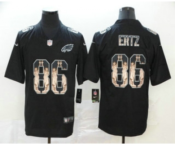 Men's Philadelphia Eagles #86 Zach Ertz 2019 Black Statue Of Liberty Stitched NFL Nike Limited Jersey