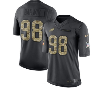 Men's Philadelphia Eagles #98 Connor Barwin Black Anthracite 2016 Salute To Service Stitched NFL Nike Limited Jersey
