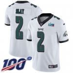 Men's Womens Youth Kids Philadelphia Eagles #2 Darius Slay Jr. White Super Bowl LVII Patch 100th Season Vapor Limited Jersey