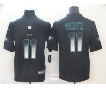 Nike Eagles 11 Carson Wentz Black Arch Smoke Vapor Untouchable Limited Jersey