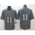 Nike Eagles 11 Carson Wentz Gray Camo Vapor Untouchable Limited Jersey