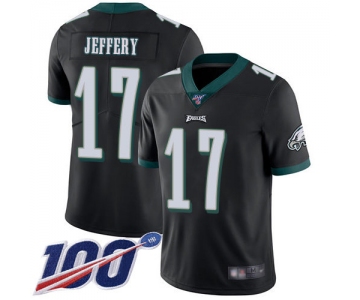 Nike Eagles #17 Alshon Jeffery Black Alternate Men's Stitched NFL 100th Season Vapor Limited Jersey