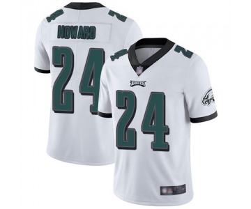 Nike Eagles #24 Jordan Howard White Men's Stitched NFL Vapor Untouchable Limited Jersey