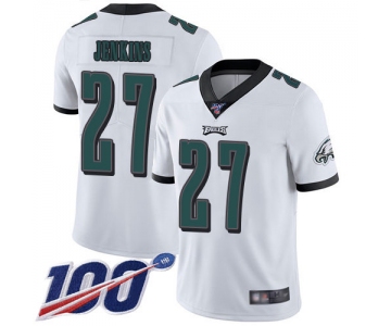 Nike Eagles #27 Malcolm Jenkins White Men's Stitched NFL 100th Season Vapor Limited Jersey