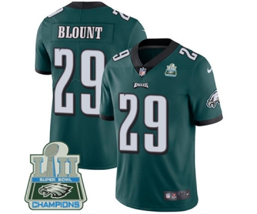 Nike Eagles #29 LeGarrette Blount Midnight Green Team Color Super Bowl LII Champions Men's Stitched NFL Vapor Untouchable Limited Jersey
