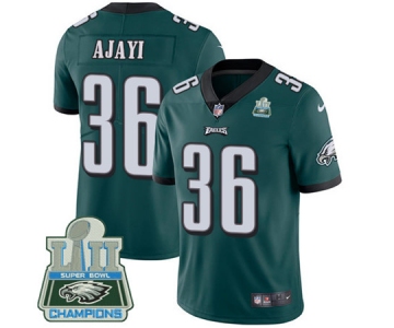 Nike Eagles #36 Jay Ajayi Midnight Green Team Color Super Bowl LII Champions Men's Stitched NFL Vapor Untouchable Limited Jersey