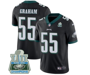 Nike Eagles #55 Brandon Graham Black Alternate Super Bowl LII Champions Men's Stitched NFL Vapor Untouchable Limited Jersey