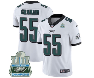 Nike Eagles #55 Brandon Graham White Super Bowl LII Champions Men's Stitched NFL Vapor Untouchable Limited Jersey
