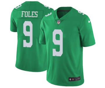 Nike Eagles #9 Nick Foles Green Men's Stitched NFL Limited Rush Jersey