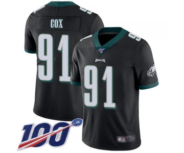 Nike Eagles #91 Fletcher Cox Black Alternate Men's Stitched NFL 100th Season Vapor Limited Jersey