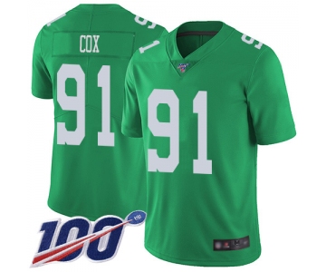 Nike Eagles #91 Fletcher Cox Green Men's Stitched NFL Limited Rush 100th Season Jersey