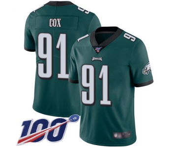 Nike Eagles #91 Fletcher Cox Midnight Green Team Color Men's Stitched NFL 100th Season Vapor Limited Jersey
