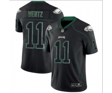 Nike Philadelphia Eagles #11 Carson Wentz Black Shadow Legend Limited Jersey