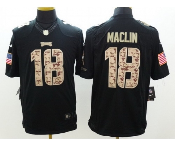 Nike Philadelphia Eagles #18 Jeremy Maclin Salute to Service Black Limited Jersey