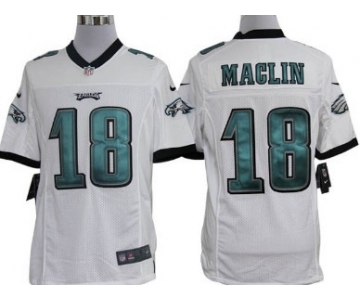 Nike Philadelphia Eagles #18 Jeremy Maclin White Limited Jersey