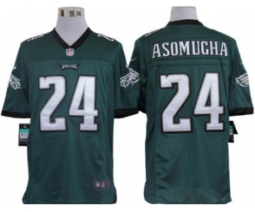 Nike Philadelphia Eagles #24 Nnamdi Asomugha Dark Green Limited Jersey