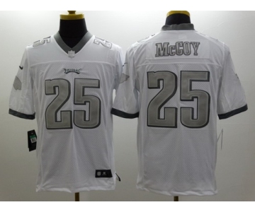 Nike Philadelphia Eagles #25 LeSean McCoy Platinum White Limited Jersey