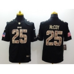 Nike Philadelphia Eagles #25 LeSean McCoy Salute to Service Black Limited Jersey