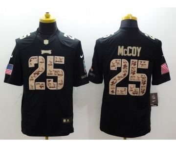 Nike Philadelphia Eagles #25 LeSean McCoy Salute to Service Black Limited Jersey