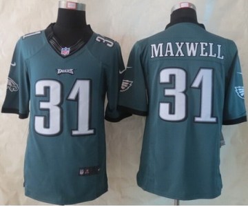 Nike Philadelphia Eagles #31 Byron Maxwell Dark Green Limited Jersey