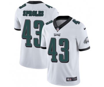 Nike Philadelphia Eagles #43 Darren Sproles White Men's Stitched NFL Vapor Untouchable Limited Jersey