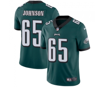 Nike Philadelphia Eagles #65 Lane Johnson Midnight Green Team Color Men's Stitched NFL Vapor Untouchable Limited Jersey