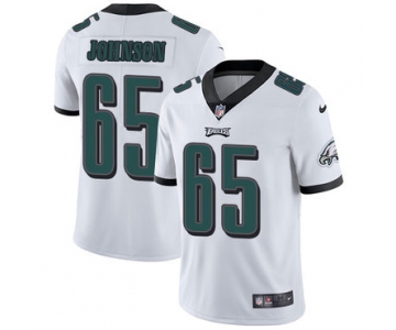 Nike Philadelphia Eagles #65 Lane Johnson White Men's Stitched NFL Vapor Untouchable Limited Jersey