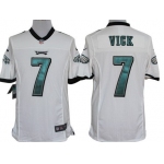 Nike Philadelphia Eagles #7 Michael Vick White Limited Jersey