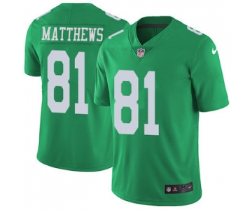 Nike Philadelphia Eagles #81 Jordan Matthews Green Men's Stitched NFL Limited Rush Jersey