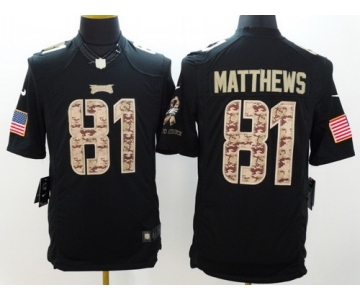 Nike Philadelphia Eagles #81 Jordan Matthews Salute to Service Black Limited Jersey