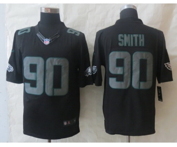 Nike Philadelphia Eagles #90 Marcus Smith Black Impact Limited Jersey