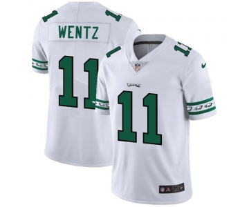 Philadelphia Eagles #11 Carson Wentz Nike White Team Logo Vapor Limited NFL Jersey