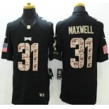 Philadelphia Eagles #31 Byron Maxwell Nike Salute to Service Nike Black Limited Jersey