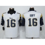 Men's Los Angeles Rams #16 Jared Goff White Road NFL Nike Elite Jersey